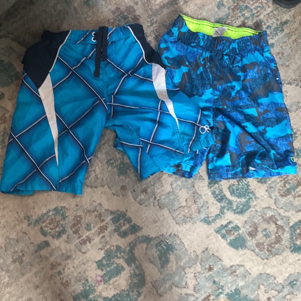 TWO pairs of boys swim trunks